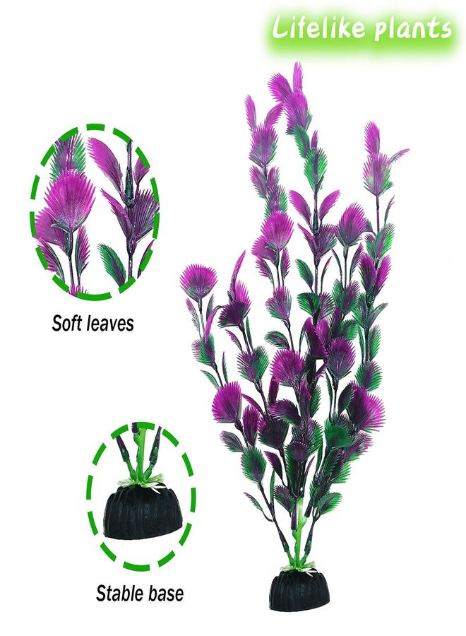 SLOCME 25 Pack Artificial Aquarium Plants Set - Fish Tank Colorful Plants Ornaments Made from Plastic, (2.4-12 inch) - Image 5